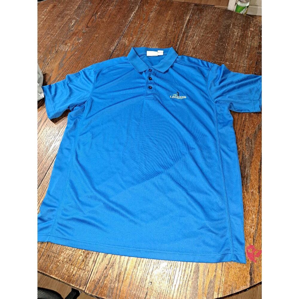 XL Clique Legends Tour Blue Short Sleeve Polo Shirt Casual Athleisure Athletic